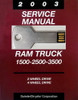 2003 Service Manual DR Ram Truck 1500-2500-3500 on USB