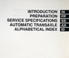 Toyota U240E Automatic Transmission Repair Manual Table of Contents 1