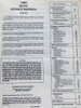 1988 Chevrolet Nova Shop Manual Table of Contents
