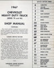 1967 Chevy Heavy Duty Truck Service Manual Table of Contents