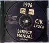 1996 Chevy GMC C/K Truck Service Manuals on CD
