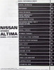 1996 Nissan Altima Service Manual Table of Contents