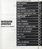 1991 Nissan 240SX Service Manual Table of Contents