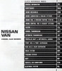 1990 Nissan Van Service Manual Table of Contents