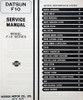 1976 Datsun F10 Service Manual Table of Contents
