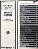 1978 Datsun B210 Service Manual Table of Contents