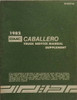 1982 GMC Caballero Service Manual Supplement