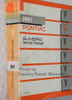 1991 Pontiac Sunbird Service Manual Spine View