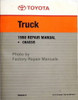 1990 Toyota Truck Repair Manual Volume 2A Transmissions, Chassis