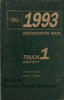 1993 Ford Truck Service Specifications Book 1