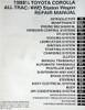 1988 1/2 1989 Toyota Corolla All-Trac (4WD) Repair Manual 