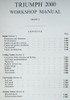 1964 1965 Triumph 2000 Workshop Manual