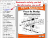 1971 Ford Mustang Part and Body Illustrations Catalog on USB