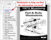 1973 Ford Mustang Part and Body Illustrations Catalog on USB