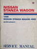 1986 Nissan Stanza Wagon 4WD Service Manual Supplement