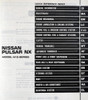 1989 Nissan Pulsar NX Service Manual