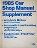 1985 Ford Anti-Lock Brakes Auto Level Suspension Shop Repair Manual Supplement