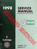 1998 Chevrolet Camaro Pontiac Firebird Service Manual Volume 1