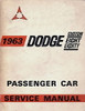 1963 Dodge Custom Eight Eighty Passenger Car Service Manual