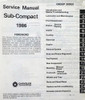 1986 Dodge Plymouth Colt Service Manual