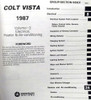 1987 Dodge Plymouth Colt Vista Service Manual