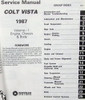 1987 Dodge Plymouth Colt Vista Service Manual