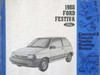 1988 Ford Festiva Electrical & Vacuum Troubleshooting Manual