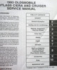 1993 Olds Cutlass Ciera and Cruiser Service Manual 