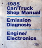 1985 Ford Lincoln Mercury Car & Truck Engine/Emissions Diagnosis Service Manual