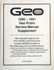 1990-1991 Geo Prizm Driveability/Emission Repair Shop Manual Update