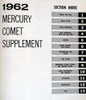 1963 Ford Falcon 1962 63 Mercury Comet Shop Manual Supplement