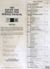 1987 Pontiac Grand Prix, Safari Service Manual Table of Contents