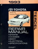 1993 Toyota Tercel Repair Manual Engine Chassis Body Electrical Specifications