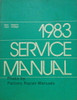 1983 Dodge Ram Van Wagon Plymouth Voyager Service Manual