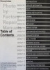 1996 Windstar Ford Service Manual Table of Contents