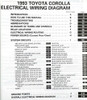 1994 Toyota Corolla Electrical Wiring Diagrams Table of Contents