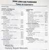 2009 Ford Low Cab Forward Workshop Manual Table of Contents 1