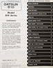 1980 Datsun 810 Service Manual Table of Contents
