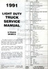 1991 GMC S15 Jimmy and Sonoma Service Manual Table of Contents