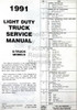 1991 GMC S15 Jimmy and Sonoma Service Manual Table of Contents