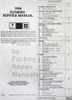 1986 Pontiac Sunbird Service Manual Table of Contents