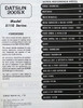 1983 Datsun 200SX Service Manual Table of Contents