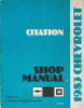 1983 Chevy Citation Shop Manual