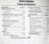 2006 Ford E-Series Workshop Manual Table of Contents 2