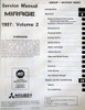 1987 Mitsubishi Mirage Service Manual Table of Contents 2