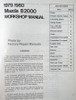 1979 1980 Mazda B2000 Workshop Manual