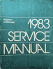 1983 Dodge Challenger Plymouth Sapporo Service Manual 