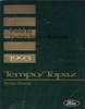 1993 Ford Tempo Mercury Topaz Service Manual