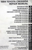 1984 Toyota Cressida Repair Manual Table of Contents