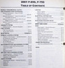 2001 Ford F-650, 750 Medium Truck Workshop Manual Table of Contents 2